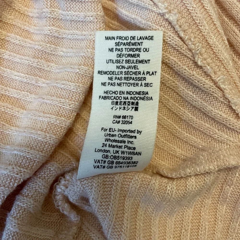 FREE PEOPLE We The Free Lover Rib Thermal Top in Pink Size S